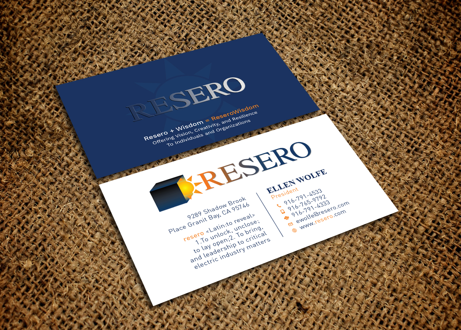 Business Card Design by Graphic Flame for Resero | Design #15468363