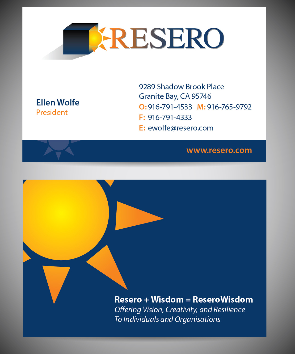 Business Card Design by dmwashigadi for Resero | Design #15515842