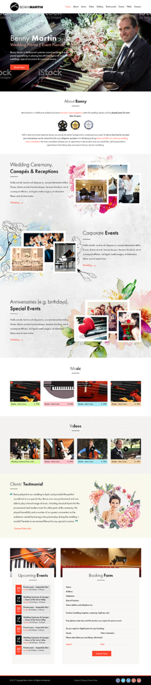 Website re-design wedding music business | Web-Design von Tpith