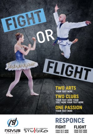 A combined poster for Martial arts club and Dance club. | Poster Design by Gfx.26™