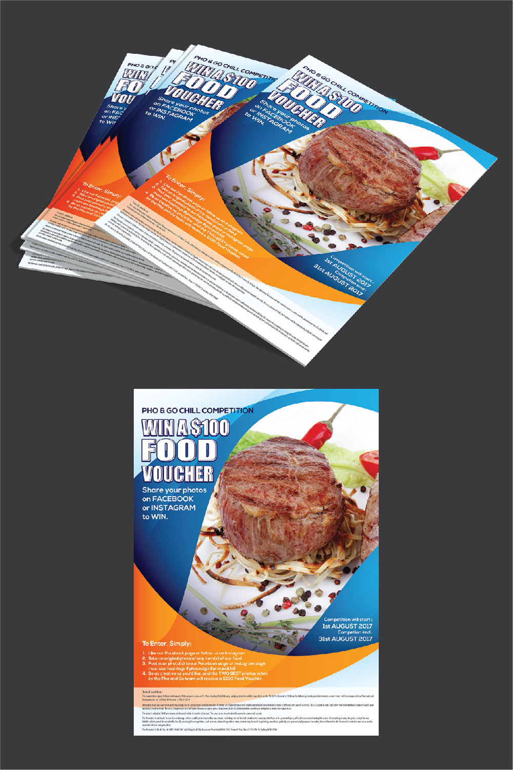 Poster Design by Deziners Zone for Pho and Go Pty Ltd | Design #15480661