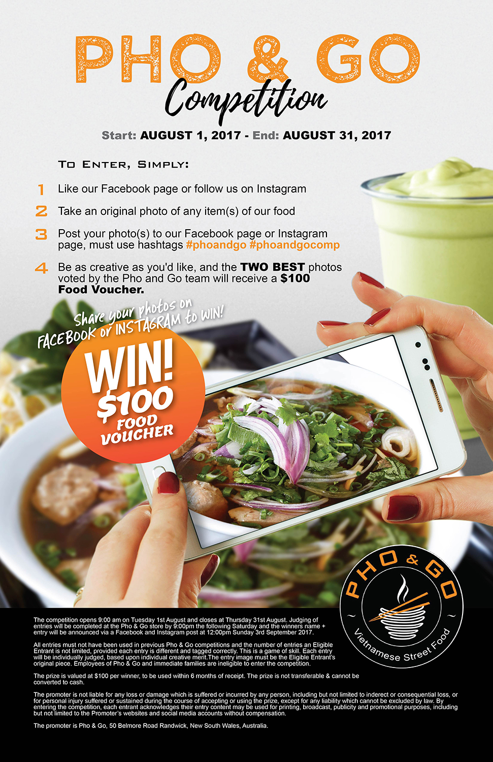 Poster Design by janiceg for Pho and Go Pty Ltd | Design #15582215