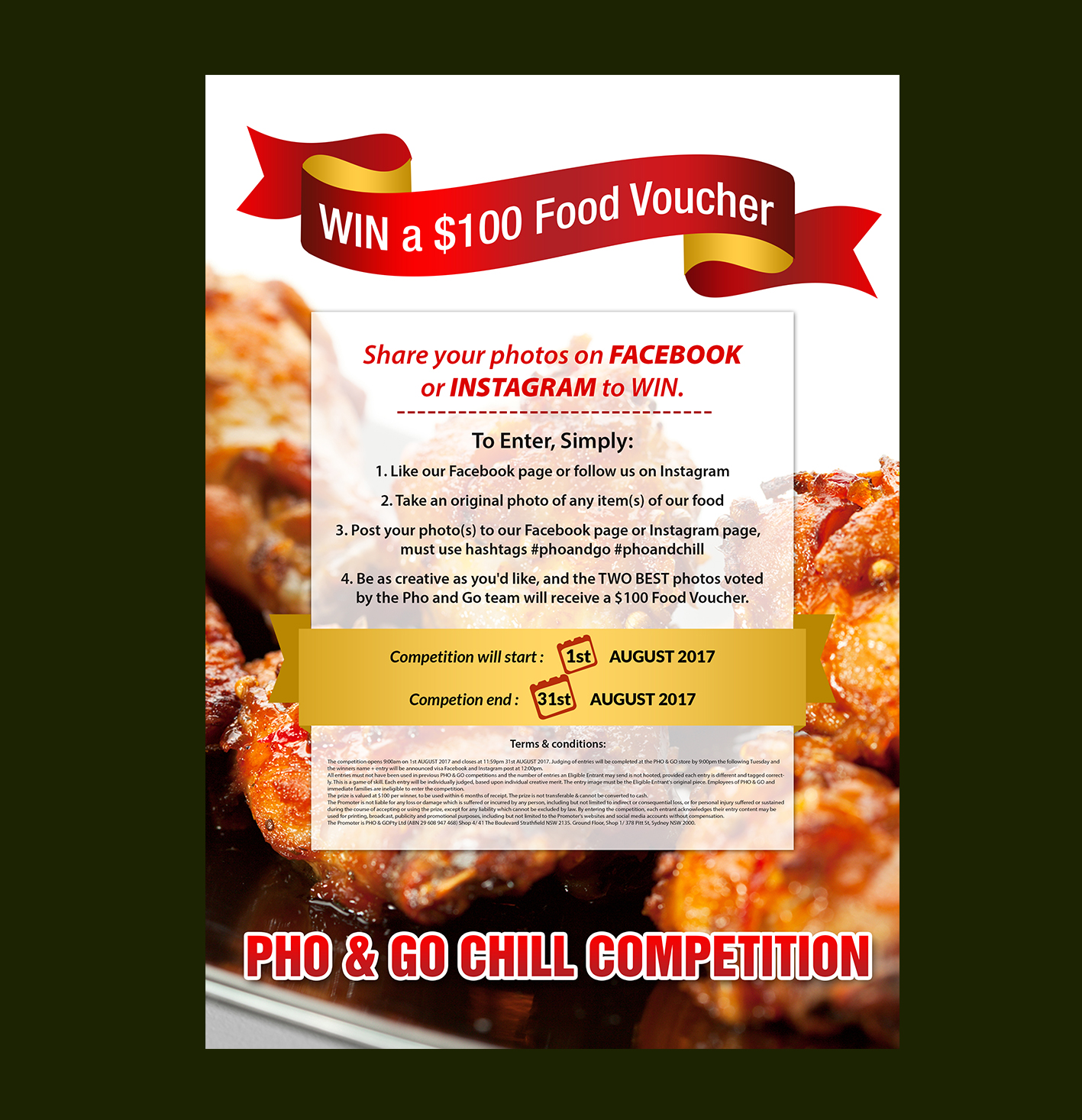 Poster Design by aspiremedia for Pho and Go Pty Ltd | Design #15486837