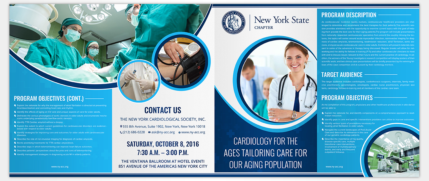 Brochure Design by SAI DESIGNS for The New York Cardiological Society, Inc. | Design #15470760