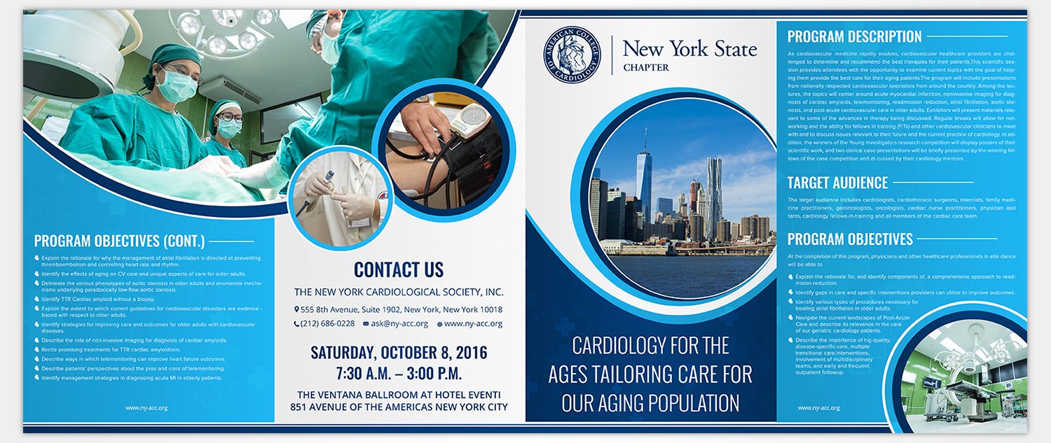 Broschüren-Design von SAI DESIGNS für The New York Cardiological Society, Inc. | Design #15481290