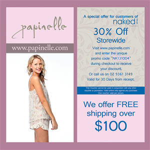 Diseño de Flyer por Cris para Papinelle Pty Ltd | Diseño #2590752