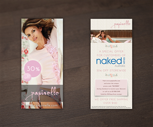 Papinelle Naked Wine Promotional Card | Design de Flyer par FutureDesigne
