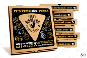 New Custom Pizza Box Design Project For Independant Restaurant | Packaging Design by SofiaDesignStudio