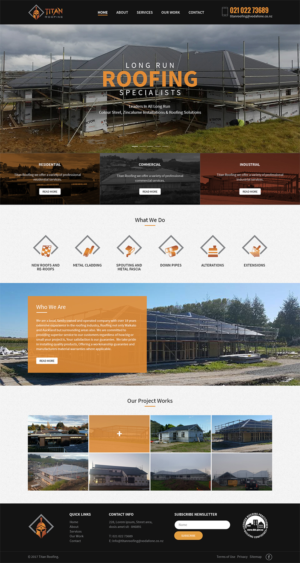 Web Design by RupalTechno for Titan Roofing | Design: #15479424