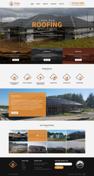 Web Design by RupalTechno for Titan Roofing | Design: #15479425
