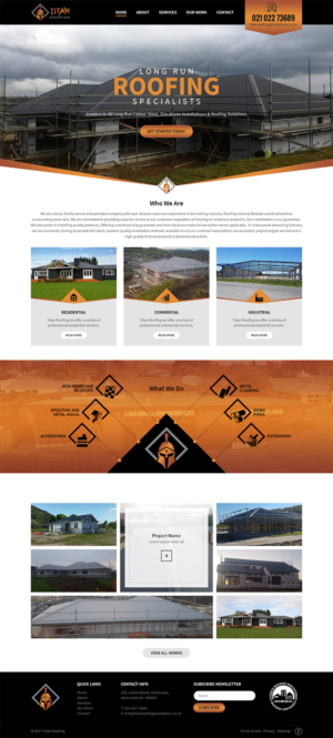 Web Design by RupalTechno for Titan Roofing | Design: #15479427