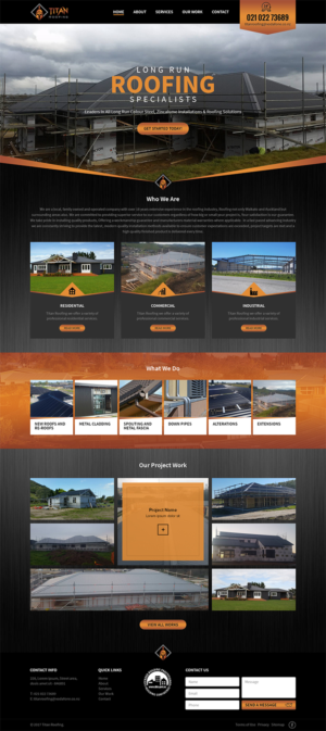 Web Design by RupalTechno for Titan Roofing | Design: #15494679