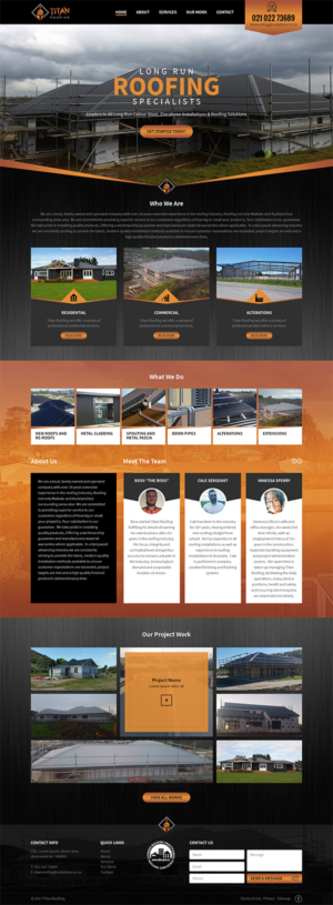 Web Design by RupalTechno for Titan Roofing | Design: #15503692