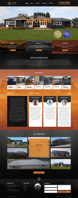Web Design by RupalTechno for Titan Roofing | Design: #15610986