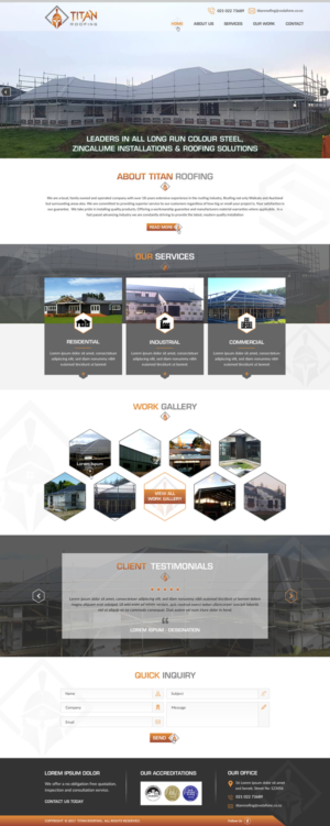 Web Design by harmi_199 for Titan Roofing | Design: #15546036