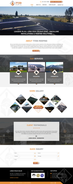 Web Design by harmi_199 for Titan Roofing | Design: #15546039