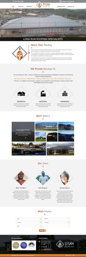 Web Design by harmi_199 for Titan Roofing | Design: #15546802
