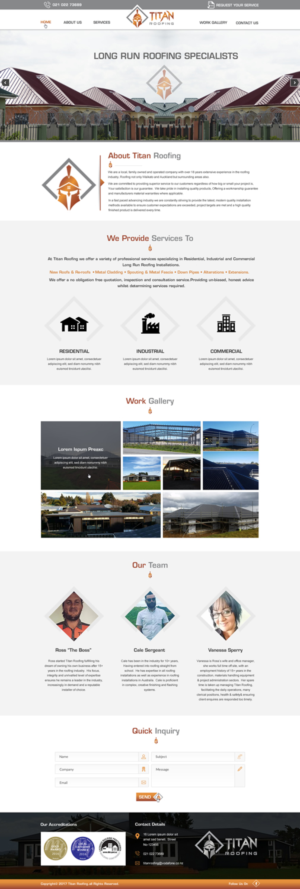 Web Design by harmi_199 for Titan Roofing | Design: #15546803