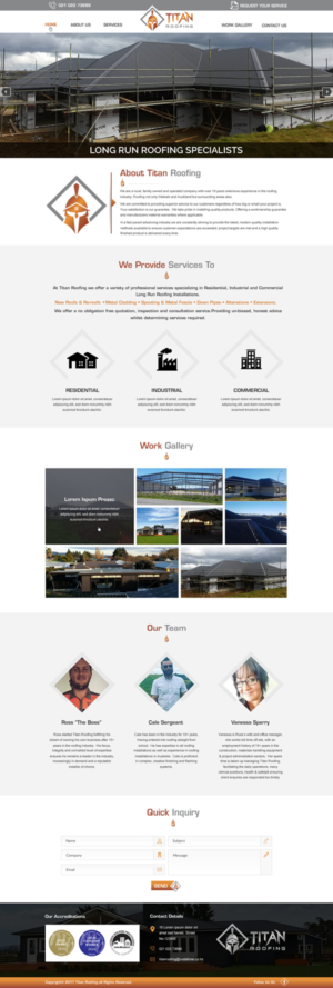 Web Design by harmi_199 for Titan Roofing | Design: #15546804