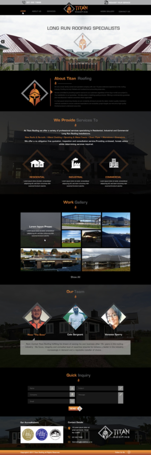 Web Design by harmi_199 for Titan Roofing | Design: #15548319