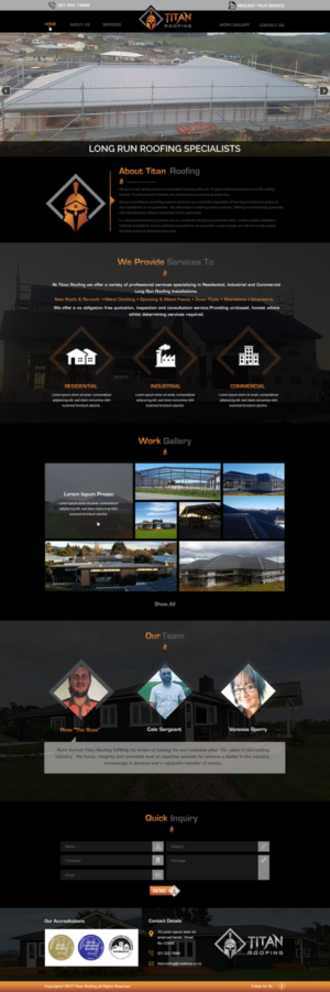 Web Design by harmi_199 for Titan Roofing | Design: #15548320
