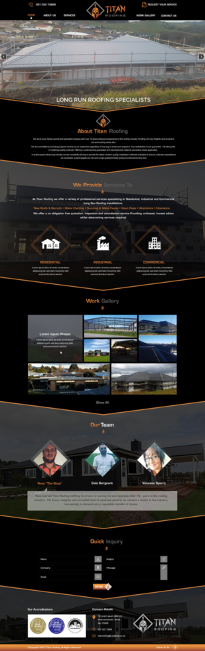 Web Design by harmi_199 for Titan Roofing | Design: #15559657