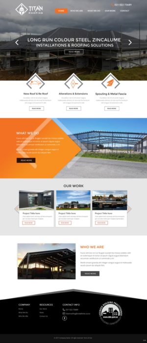 Web Design by pb for Titan Roofing | Design: #15469763