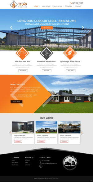 Web Design by pb for Titan Roofing | Design: #15469764