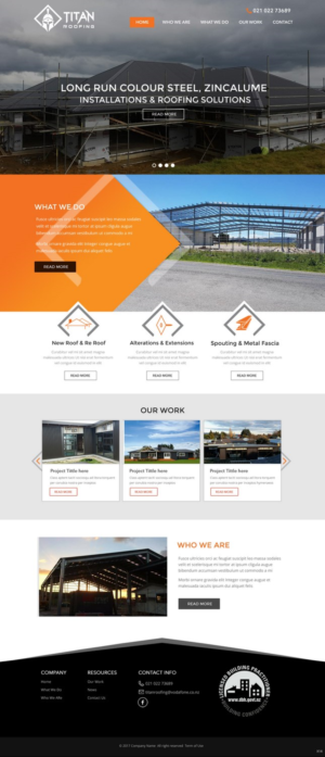 Web Design by pb for Titan Roofing | Design: #15469765