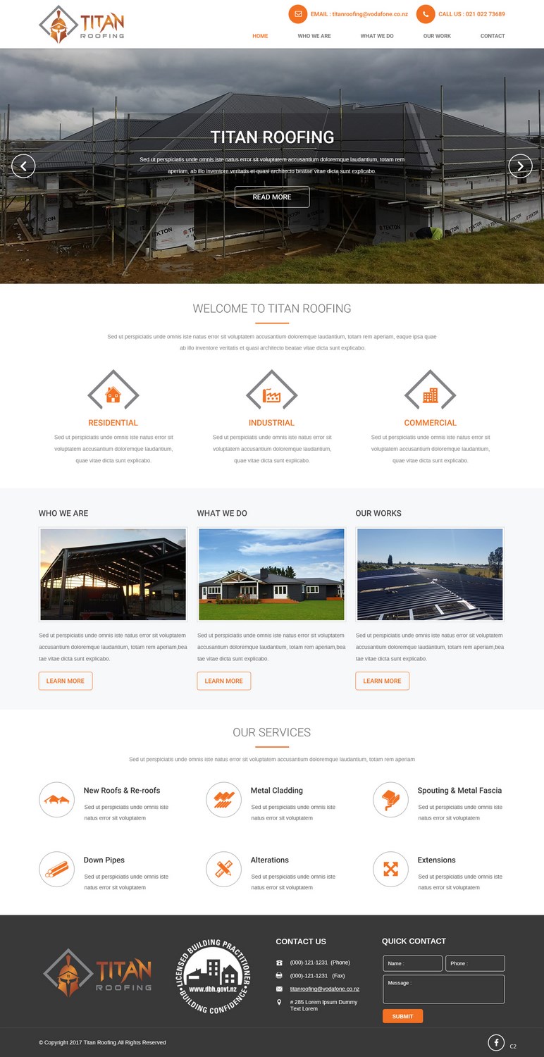 Web Design by pb for Titan Roofing | Design #15469769
