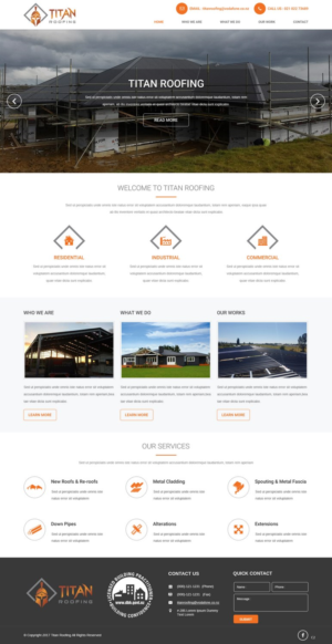 Web Design by pb for Titan Roofing | Design: #15469769