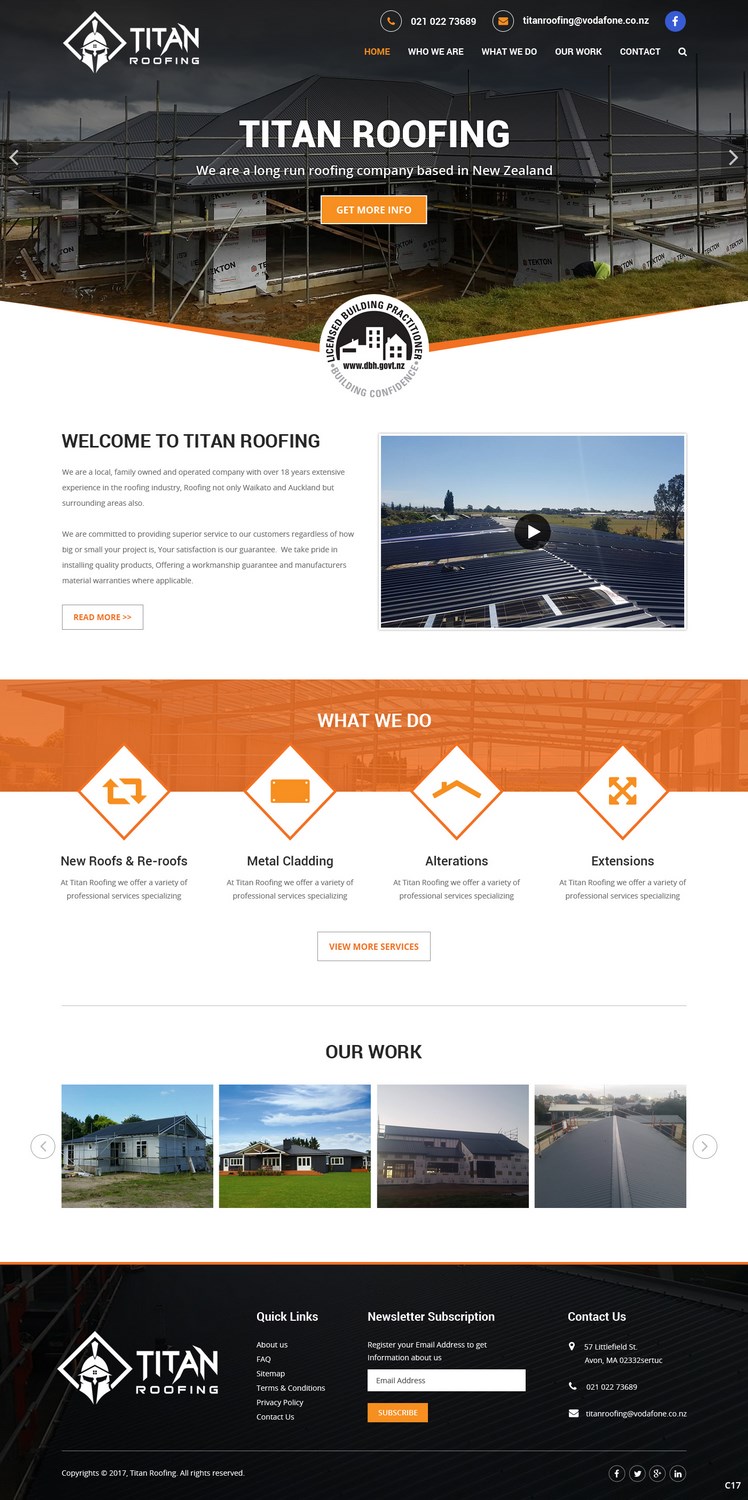 Web Design by pb for Titan Roofing | Design #15469773