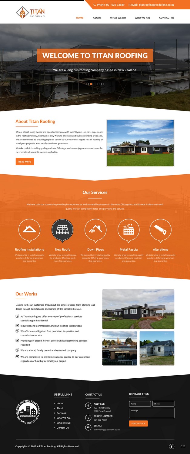 Web Design by pb for Titan Roofing | Design #15469775