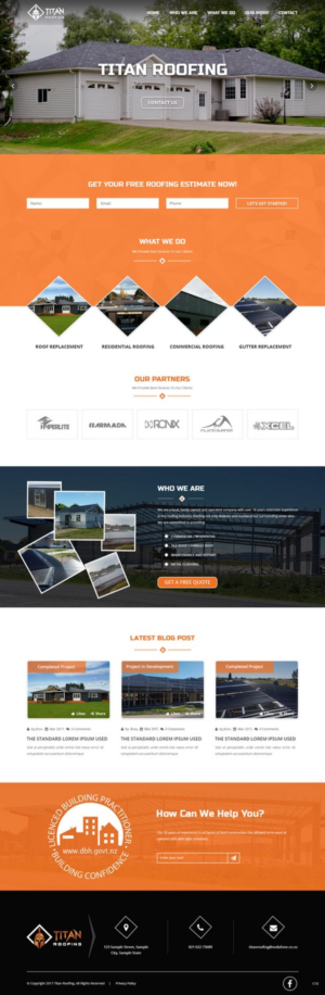 Web Design by pb for Titan Roofing | Design: #15473809