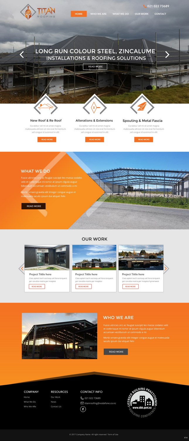 Web Design by pb for Titan Roofing | Design #15510061