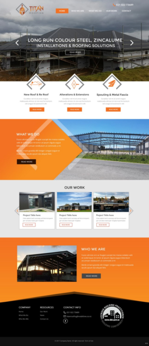 Web Design by pb for Titan Roofing | Design: #15510061