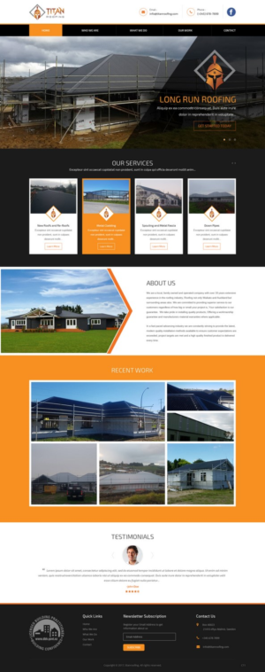 Web Design by pb for Titan Roofing | Design: #15510062