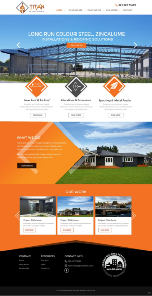 Web Design by pb for Titan Roofing | Design: #15510063
