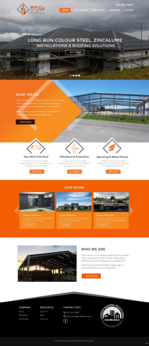 Web Design by pb for Titan Roofing | Design: #15510064