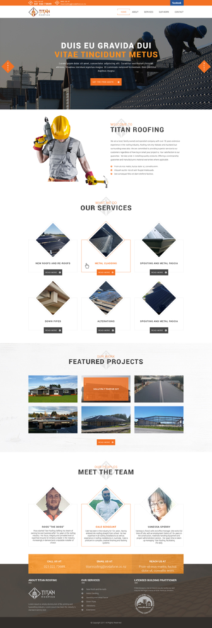 Web Design by Abhinav Katiyar for Titan Roofing | Design: #15519471