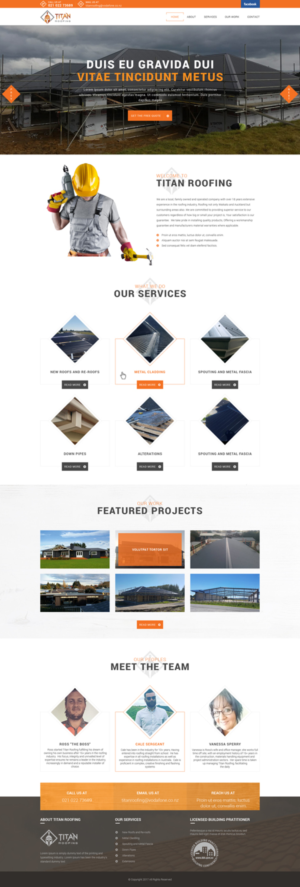 Web Design by Abhinav Katiyar for Titan Roofing | Design: #15519472