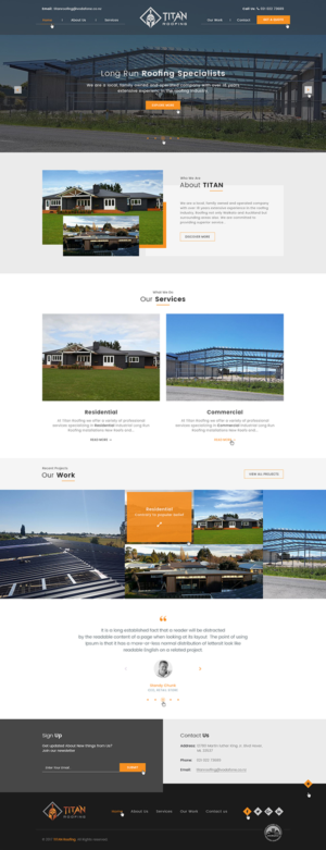Web Design by Ved Web Services for Titan Roofing | Design #15504502