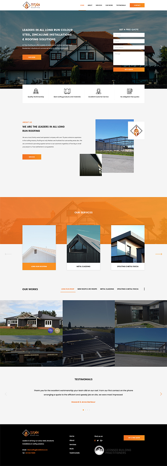 Diseño Web por Aymane Boukhriss para Titan Roofing | Diseño #15580353