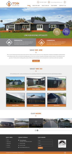 Web Design by Creative Design for Titan Roofing | Design: #15486408