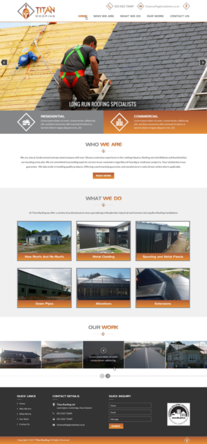 Web Design by Creative Design for Titan Roofing | Design: #15486410