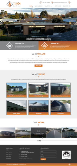 Web Design by Creative Design for Titan Roofing | Design: #15486411