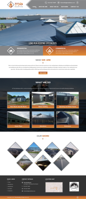 Web Design by Creative Design for Titan Roofing | Design: #15486430