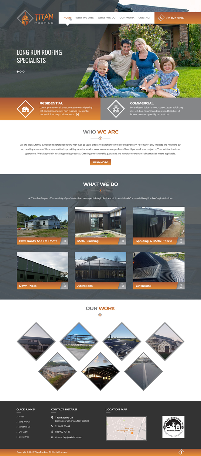 Web Design by Creative Design for Titan Roofing | Design #15500469