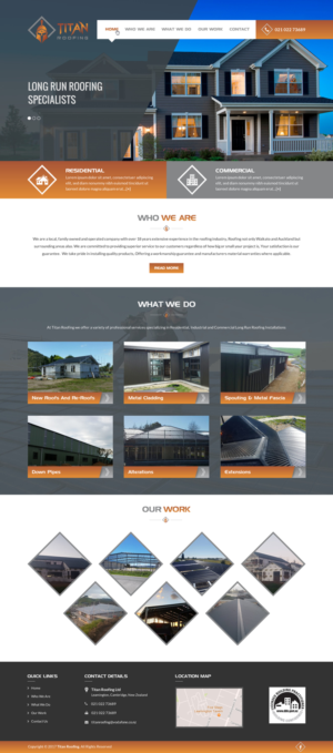 Web Design by Creative Design for Titan Roofing | Design: #15500470