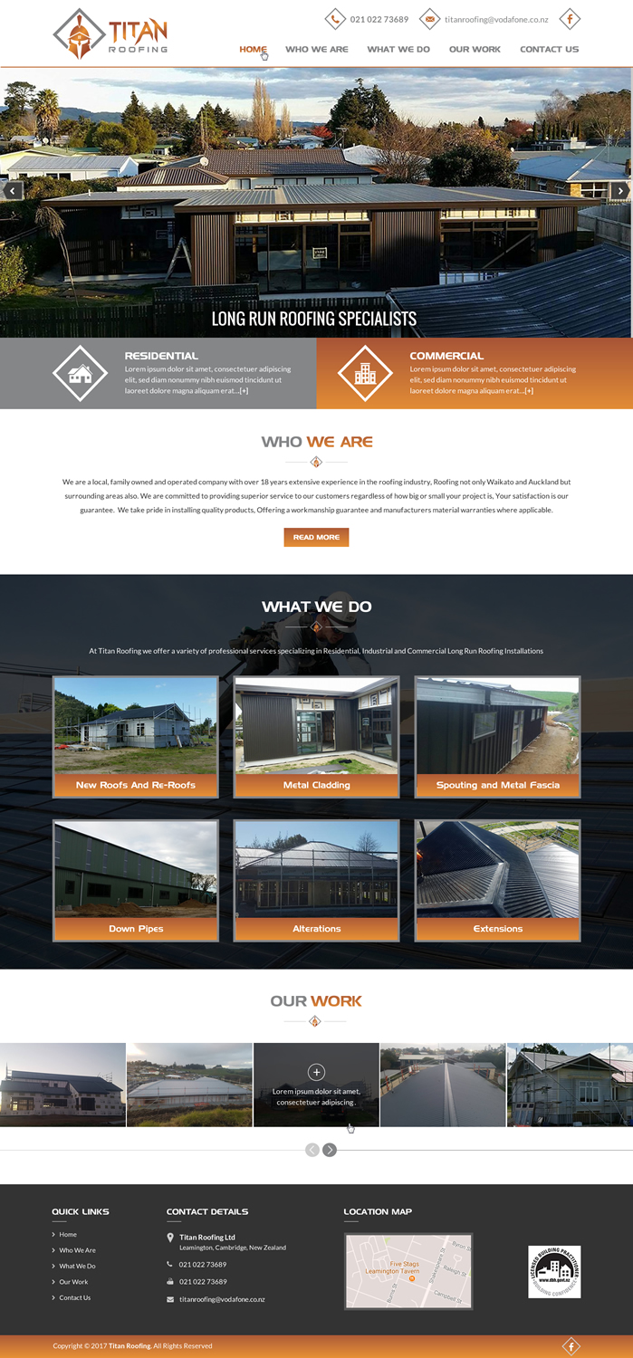 Web Design by Creative Design for Titan Roofing | Design #15510246